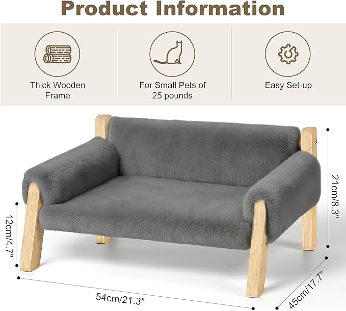 FAMIDGE Elevated Cat Couch Bed for Indoor Cats - Image 2