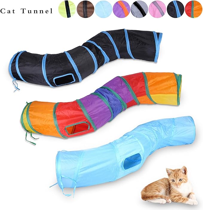 iCAGY Cat Tunnel for Indoor Cats, Rabbit Tunnel Toys, Pet Toys Play Tunnels for - Image 6