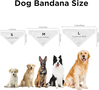 Personalized Dog Bandanas with Buckle Name Photo Logo Custom Neckwear Dog Scarf - Image 5