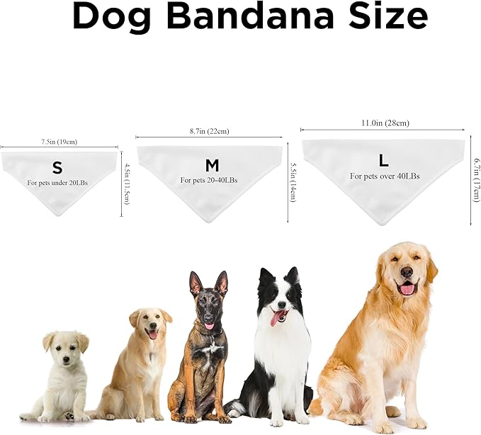 Personalized Dog Bandanas with Buckle Name Photo Logo Custom Neckwear Dog Scarf - Image 5