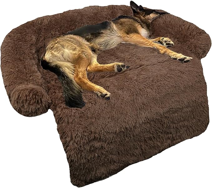 GGIB Calming Dog Bed Fluffy Plush Dog Mat by GGIB