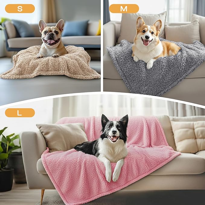 1 Pack 3 Calming Blankets Fluffy Premium Fleece Pet Blanket Soft Sherpa Throw - Image 4