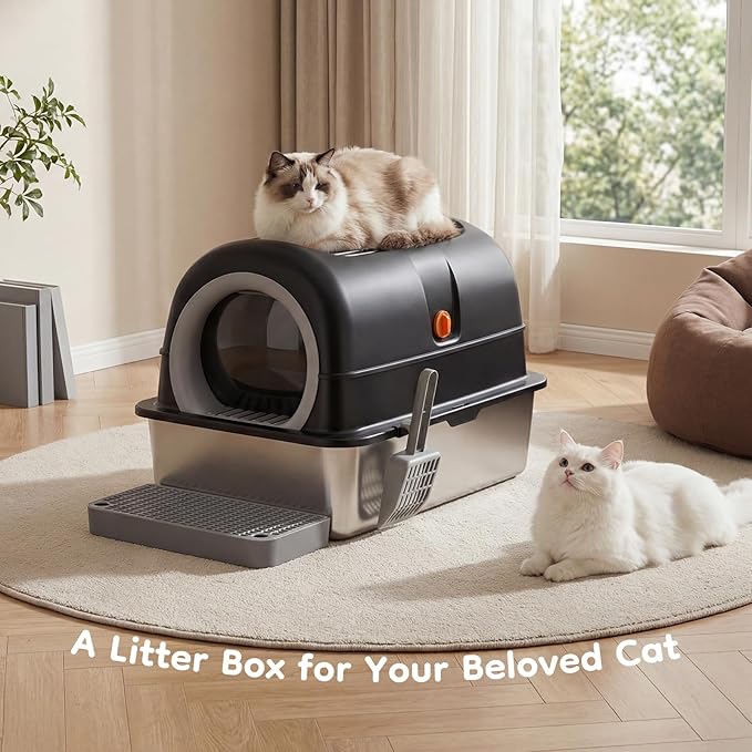 OLIXIS Stainless Steel Litter Box - Image 2