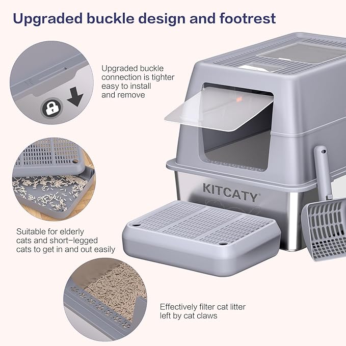 XXXL Stainless Steel Litter Box - Image 5