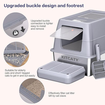 XXXL Stainless Steel Litter Box - Image 5