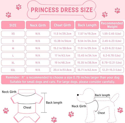 Dog Dresses, Fashion Pet Dog Clothes, Striped Mesh Puppy Dogs Princess Dresses - Image 2