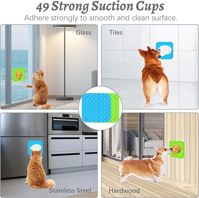 MateeyLife 2PCS Small Lick Mat for Dogs and Cats, Licking Mats for Dog Anxiety - Image 5