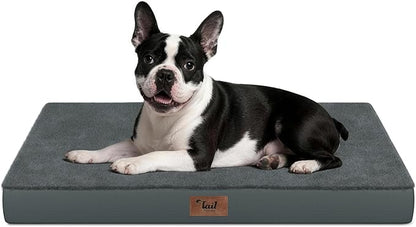 Plush Orthopedic Dog Bed for Medium Dogs & Puppies, Waterproof Dog Beds 29x18 by TailStories