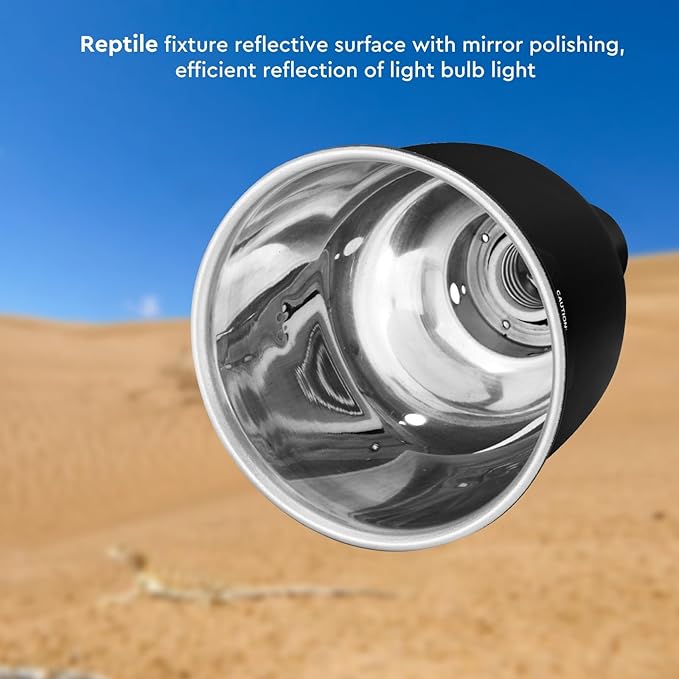 Reptile Light Fixture 5.5", Reptile Heat Lamp Max 100W, Reptile Tank Lighting - Image 7