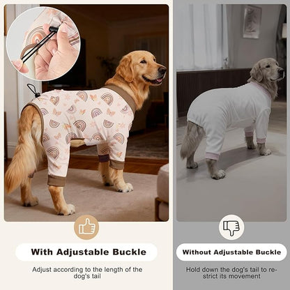 Bienbee Dog Pajamas, 4 Pack Dog Recovery Suit Shedding Suit Cute Soft Puppy - Image 4