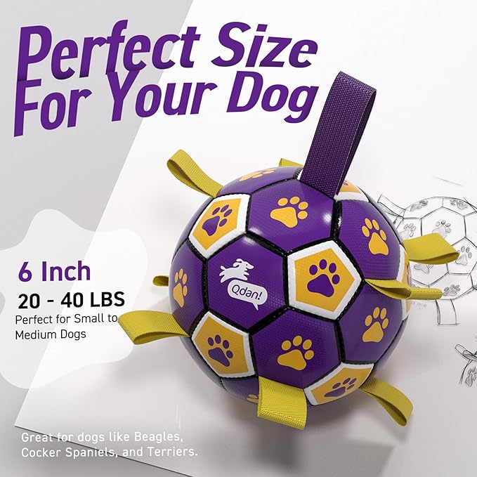 QDAN Dog Ropes Toys, Soccer Ball - Image 8