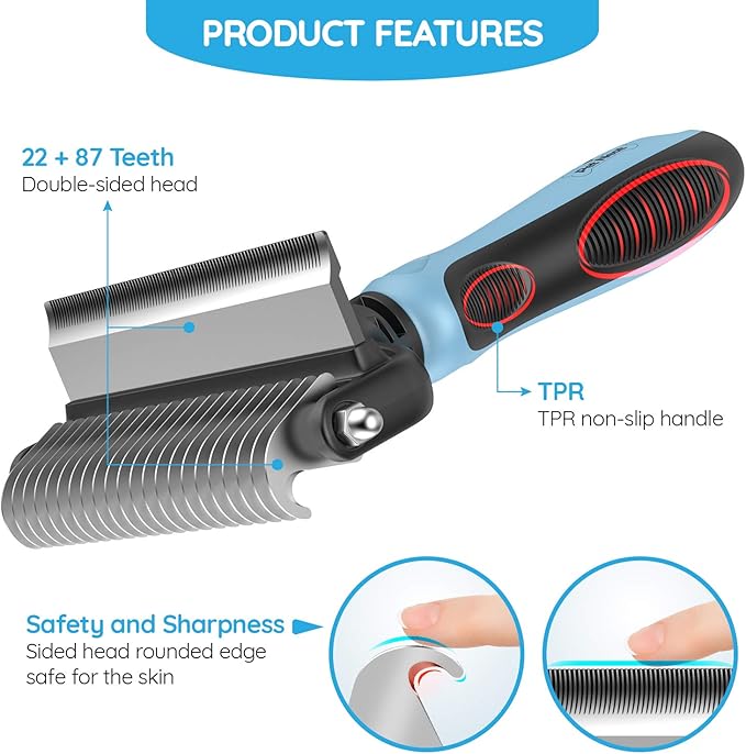 Dog Brush and Cat Brush – 2 Sided Pet Grooming Tool - Image 2