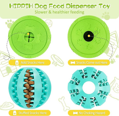 HIPPIH Indestructible Squeaky Dog Toys, Interactive Dog Balls 2 Pack, Dog Chew - Image 5