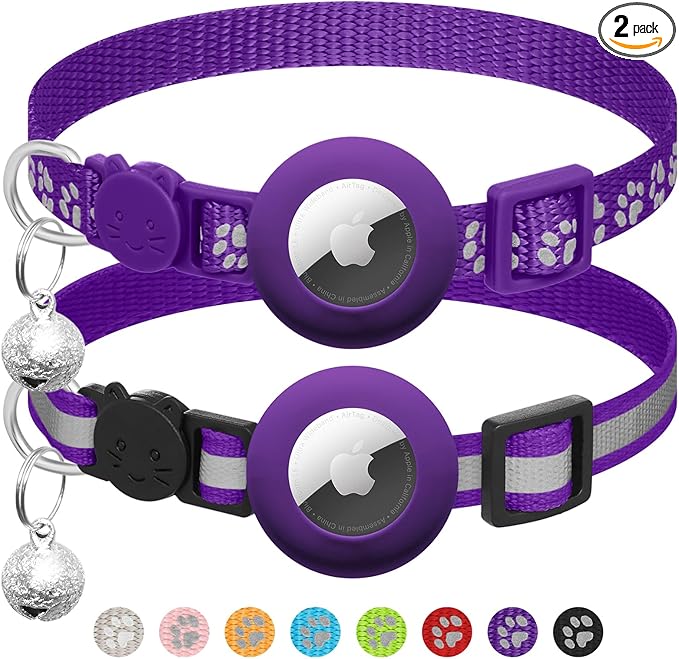 2 Pack Airtag Cat Collar Breakaway by LAFAYIspecializesinpetcollars
