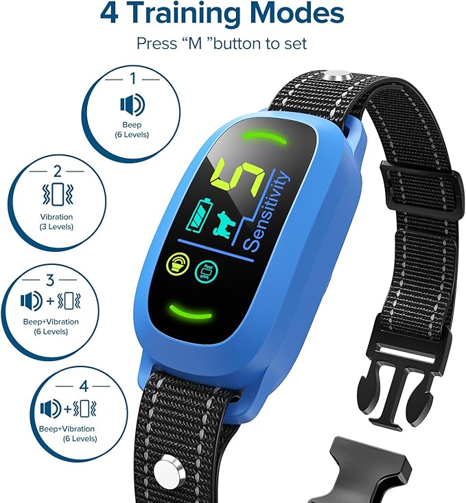 FAFAFROG Dog Bark Collar, Rechargeable Smart Collar, Anti Barking Training - Image 3