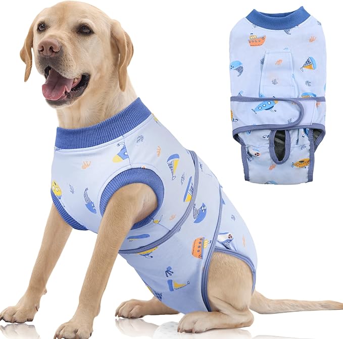FUAMEY Recovery Suit for Dogs After Surgery, Soft Breathable Dog Bodysuit by FUAMEY