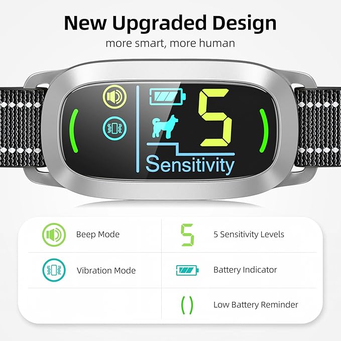 FAFAFROG Dog Bark Collar for Large Medium Small Dogs, Rechargeable Smart Bark - Image 2