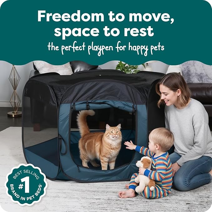 FurHaven Soft-Sided Dog & Cat Playpen, Portable Foldable Indoor & Outdoor Pet - Image 2