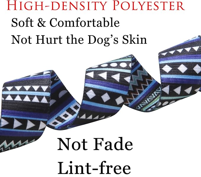Mihqy Dog Collar with Bohemia Floral Tribal Geometric Patterns - Image 5