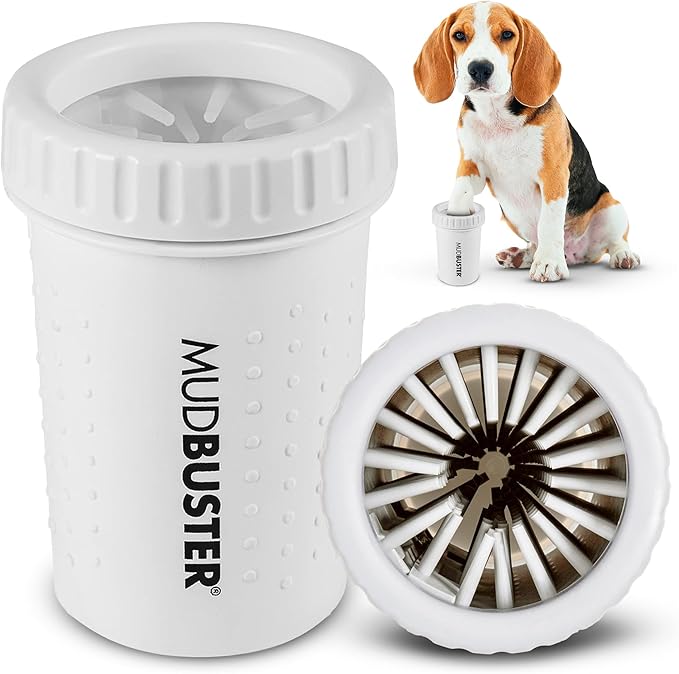 Dexas MudBuster Portable Dog Paw Cleaner, Bright White Special Edition by Dexas