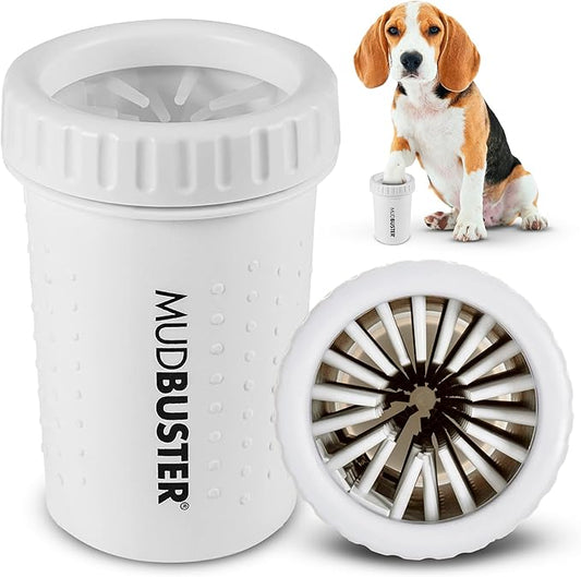 Dexas MudBuster Portable Dog Paw Cleaner, Bright White Special Edition by Dexas