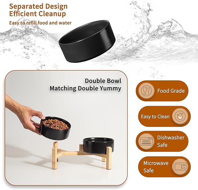 Elevated Ceramic Dog Bowl Set - Image 5