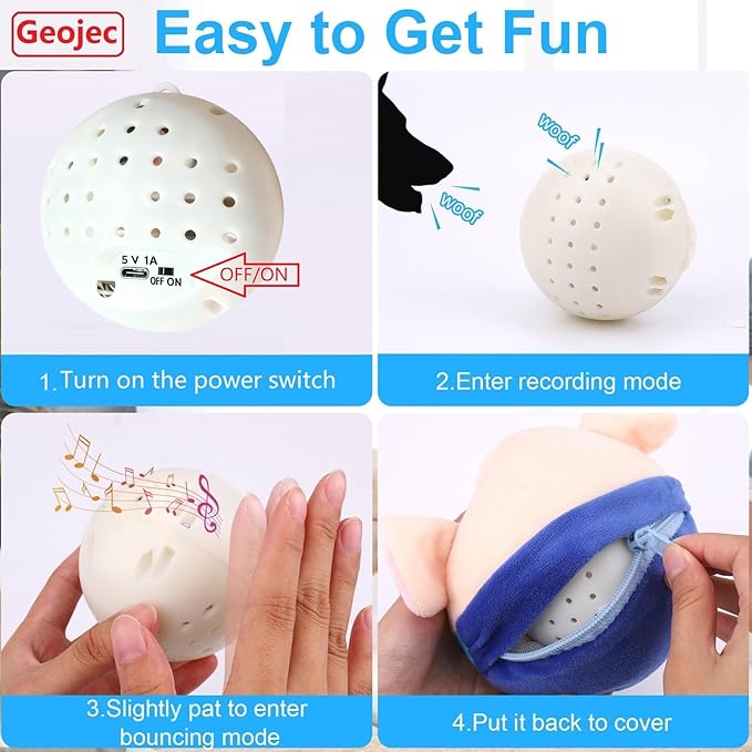 【2PCS】Interactive Dog Toys, Active Moving Pet Plush Toy - Image 7