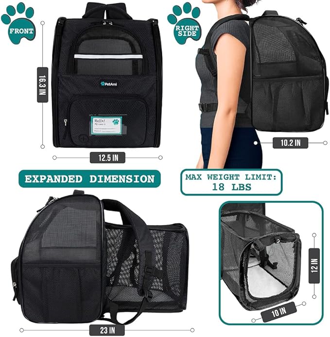 PetAmi Expandable Dog Backpack Carrier - Image 2