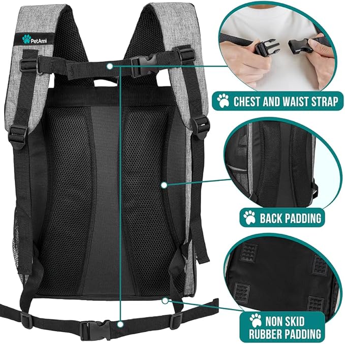 PetAmi Dog Backpack Carrier for Small Medium Dogs Large Cats up to 18 lbs - Image 5