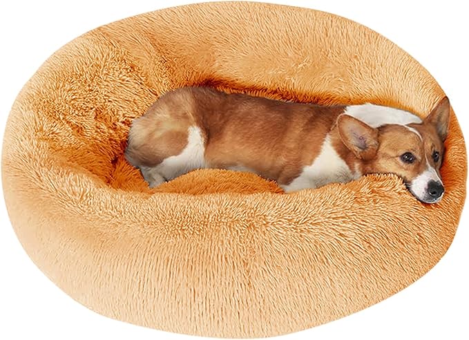 JOLLYVOGUE Dog Beds Large Sized Dog, 36 inches Calming Soft Anti-Anxiety Donut by JOLLYVOGUE