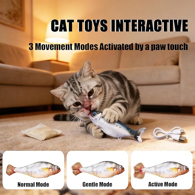Catnip Toys for Cats Cat Nip Toys Cat Fish Toy Catnip Toy Small Floppy Fish Cat - Image 6