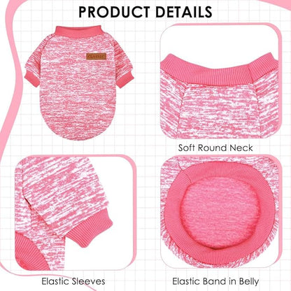 2 Pack Dog Sweaters for Small Dogs Girl Boy Winter Fleece Clothes Warm Soft Dog - Image 3