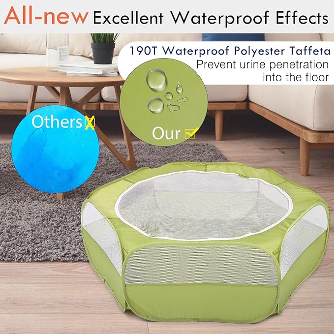 Pawaboo Small Animals Playpen, Waterproof Small Pet Cage Tent - Image 4