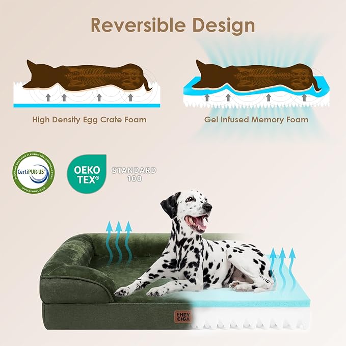 EHEYCIGA Orthopedic Dog Bed for Medium Dogs, Waterproof Memory Foam Medium Dog - Image 3