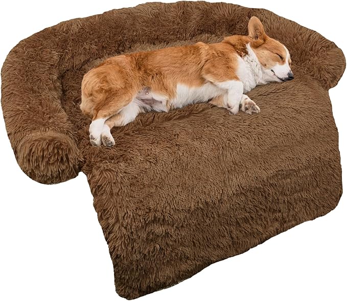 GGIB Calming Dog Bed Fluffy Plush Dog Mat by GGIB