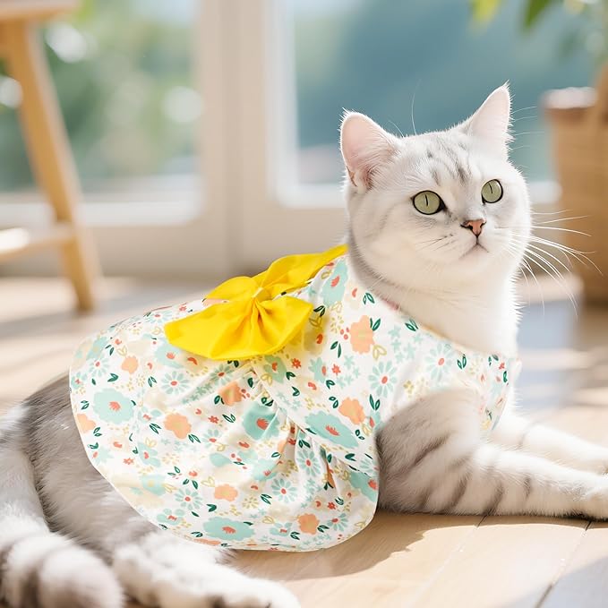 choyaxo Floral Dog Dress Cute Dog Skirt Pet Dress Summer Pet Clothes - Image 5