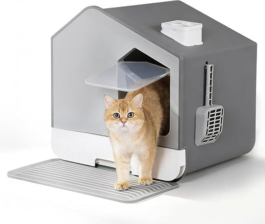 Large Enclosed Cat Litter Box by Saicool