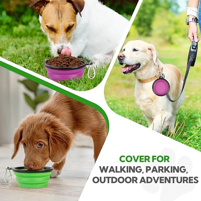 Collapsible Dog Bowl 2 Pack, Dog Water Bowls - Image 8