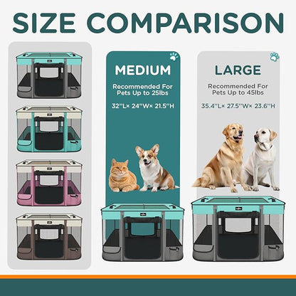 Paw Ballet Foldable Pet Kitten Playpen, Waterproof Portable Dog Cat Playpen - Image 8
