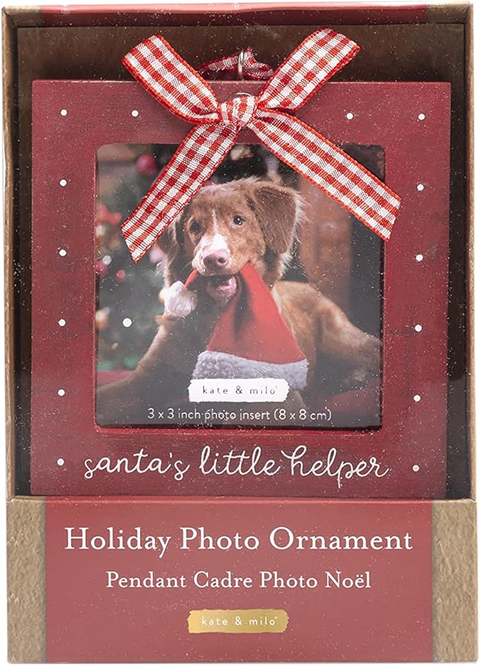Kate & Milo Santa’s Little Helper Christmas Ornament, Pet Holiday Keepsake - Image 6