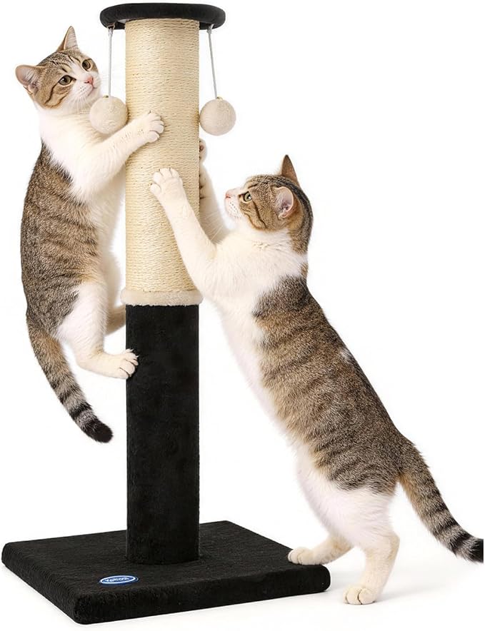 34-Inch Tall Cat Scratching Post, Komicoll Large Carpet Scratch Post, Sisal Cat - Image 2