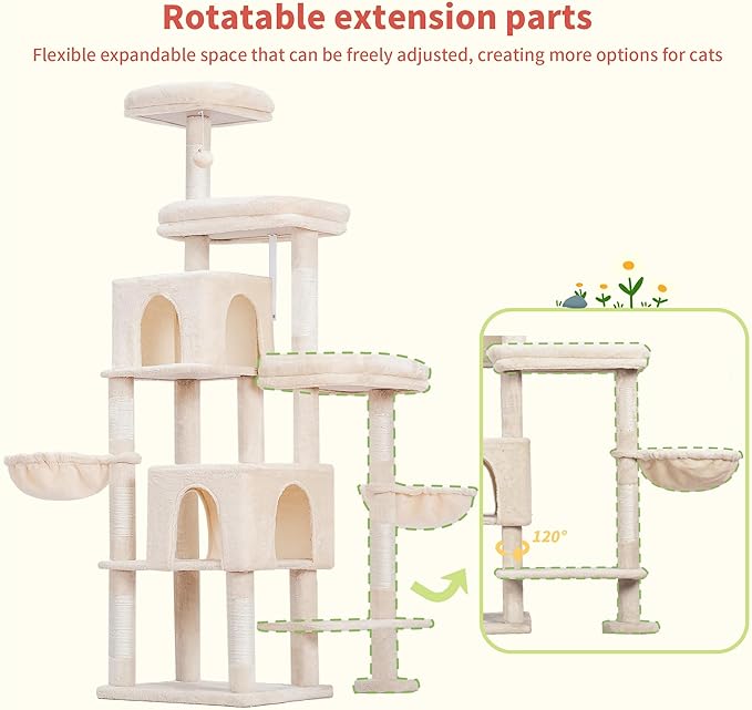 Hey-brother Cat Tree Tower, Scratching Posts - Image 2