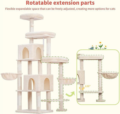 Hey-brother Cat Tree Tower, Scratching Posts - Image 2