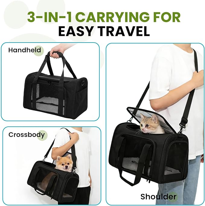 Expandable Cat Carrier Airline Approved Soft-Sided Pet Travel Carrier - Image 7