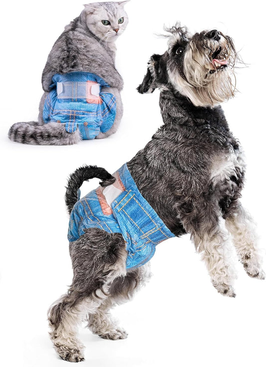 Pet Soft Dog Diapers Female, Disposable Dog Diapers, Cat Diaper for Female Cats, Puppy Diaper 48pcs Medium