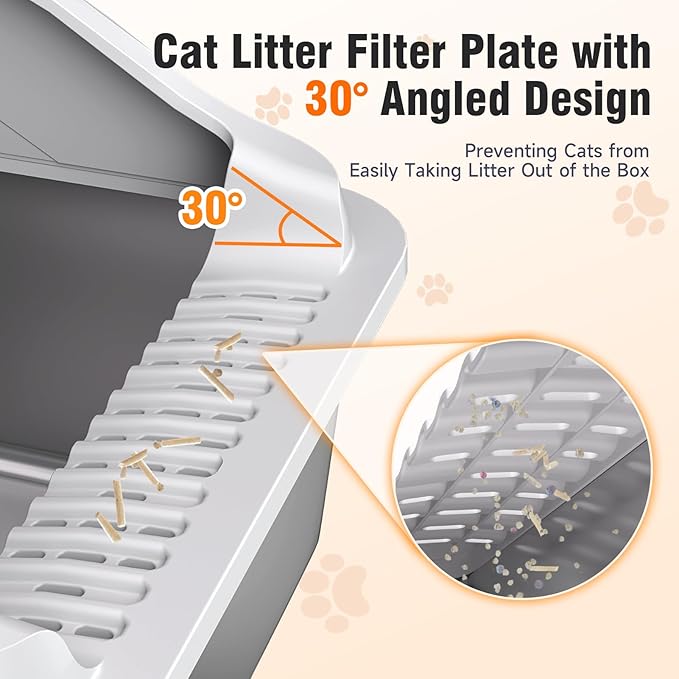 2PACK Stainless Steel Cat Litter Boxes, XL Large Metal Litter Box - Image 8