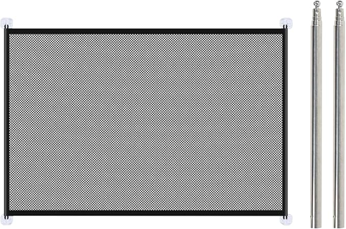 Portable Safety Fence – Foldable Pet Barrier, Punch Free Dog Net | Indoor Home by Unknown