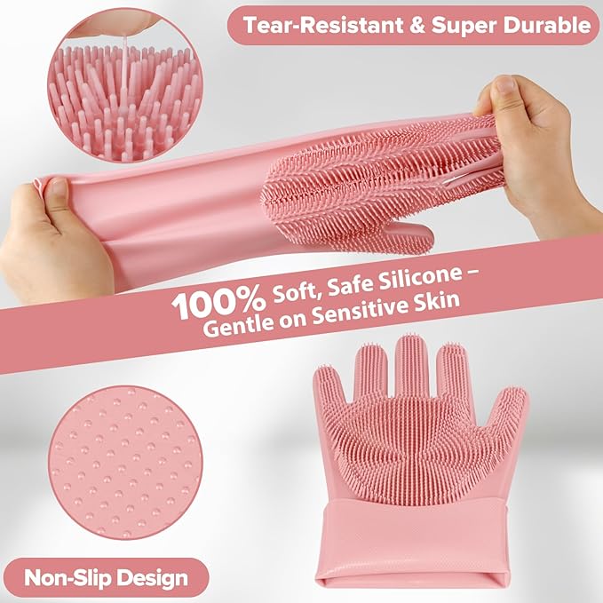 Augwind 6PCS Pet Grooming Kit for Dogs, Cats and Horses | Dog Washing Gloves | - Image 4