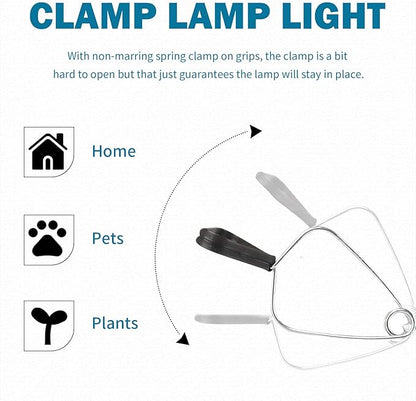 EP Clamp Lamp Light with Detachable 8.5 Inch Aluminum Reflector, 150 Watt E26 - Image 3