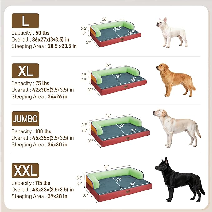 Comfort Expression Memory Foam Large Dog Bed Washable - Image 7